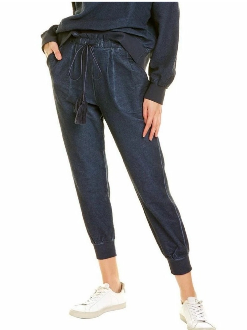 Something Navy Meghan 100% Cotton Paper Bag Joggers | Small